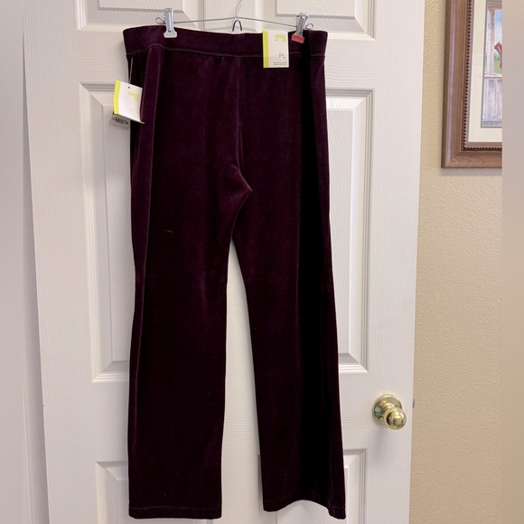 Velour Pant in Merlot - by Style & Company - Sz. PL - - Picture 2 of 7